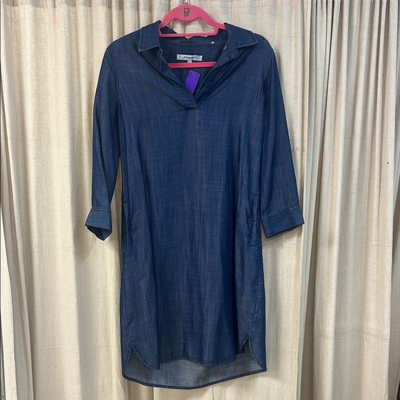 Blue Denim Dress- Foxcroft NYC - Picture 1 of 6